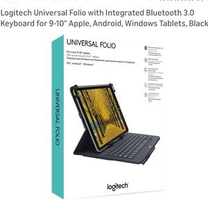 Logitech Universal Folio with Integrated Bluetooth 3.0 Keyboard for 9-10" NIB